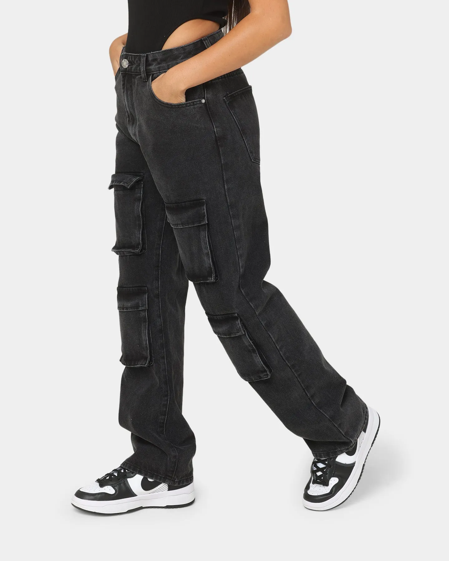 XXIII Women's Elvan Cargo Pants Washed Black