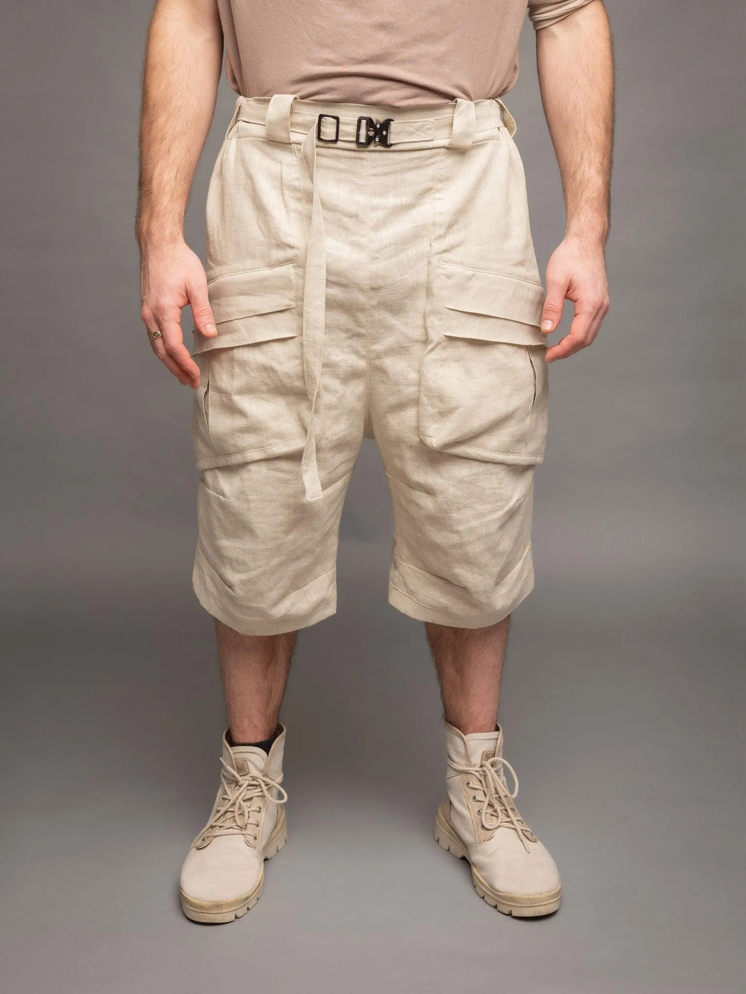 Zyrex - Lightweight Linen Cargo Shorts