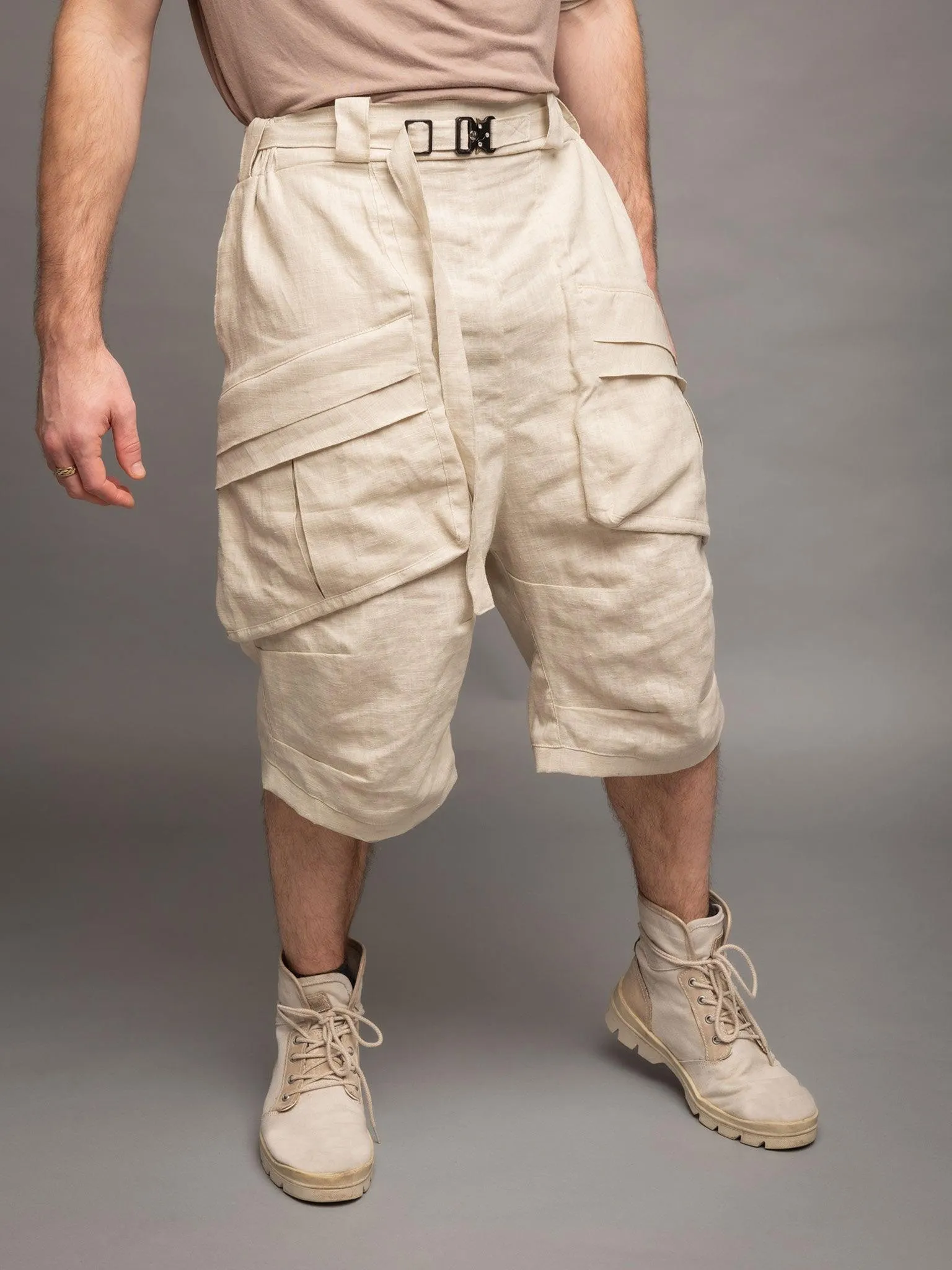 Zyrex - Lightweight Linen Cargo Shorts